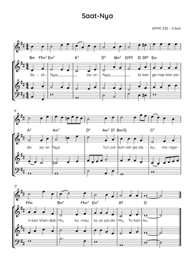 In His Time / Saat-Nya - Score Only