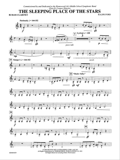 The Sleeping Place of the Stars: B-flat Bass Clarinet