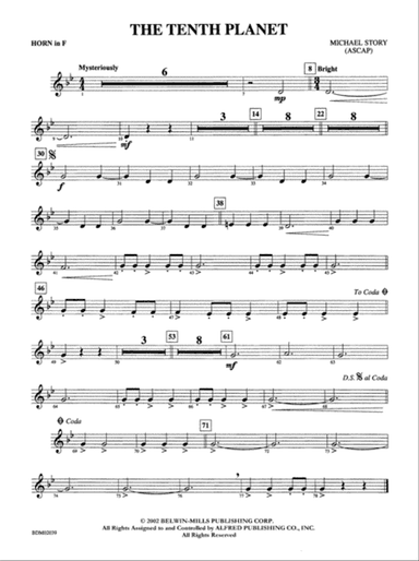 The Tenth Planet: 1st F Horn