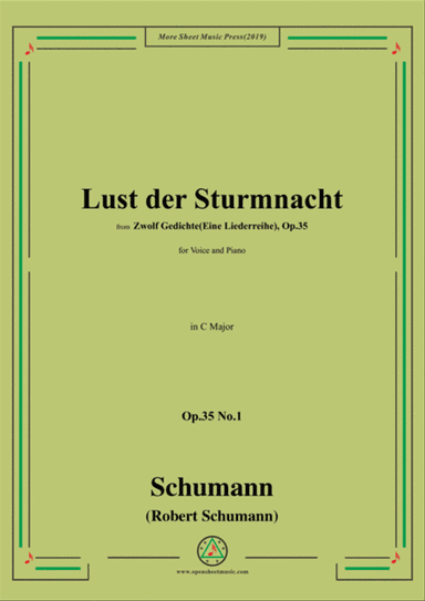 Schumann-Lust der Sturmnacht,Op.35 No.1 in C Major,for Voice&Pano