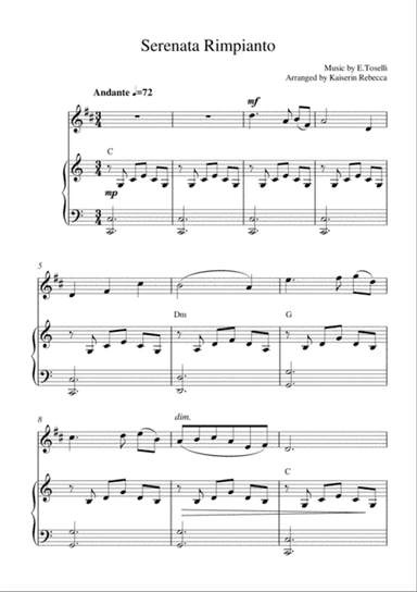 Serenata Rimpianto (Op.6 No.1)