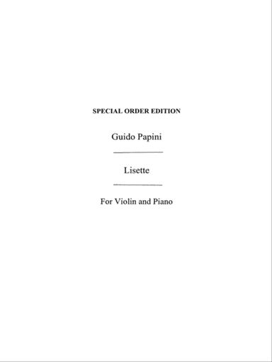 Guido Papini: Lisette Op.87
