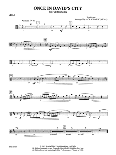 Once in David's City: Viola