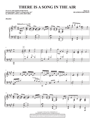 There Is A Song In The Air - Piano