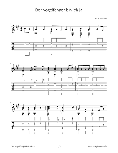 Der Vogelfänger bin ich ja