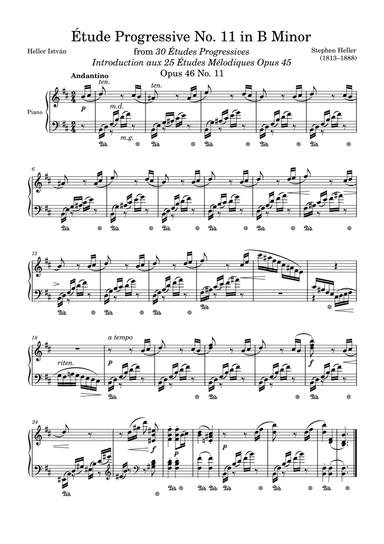 Etude Progressive Opus 46 No. 11 in B Minor
