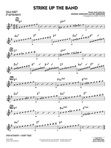 Strike Up the Band (arr. Mark Taylor) - Eb Solo Sheet