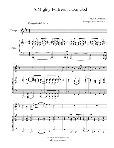 A Mighty Fortress is Our God (Trumpet-Piano)