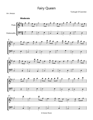 Fairy Queen - Flute and Cello - Turlough O' Carolan