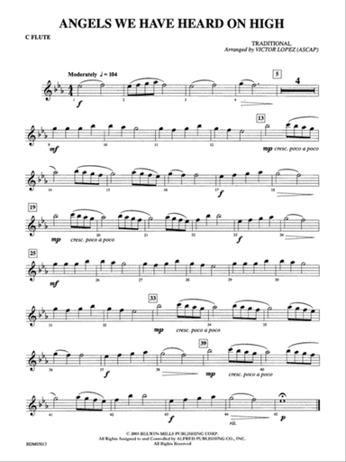 Angels We Have Heard on High: Flute