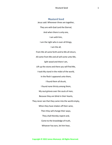 Mustard Seed