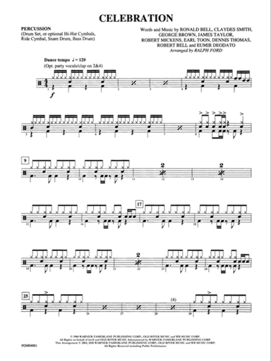 Celebration: 1st Percussion