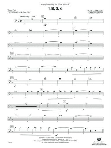 1, 2, 3, 4: (wp) 1st B-flat Trombone B.C.