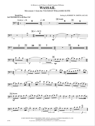 Wassail: (wp) 2nd B-flat Trombone B.C.