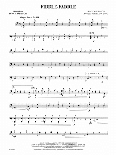 Fiddle-Faddle: (wp) E-flat Tuba B.C.