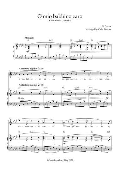 O mio babbino caro (Giani Schicci - Lauretta) SOPRANO Ab Major chords