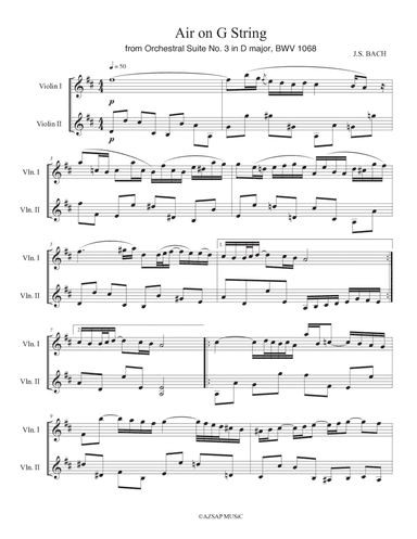 Air on G String from Orchestral Suite No. 3 in D major, BWV 1068