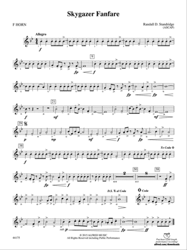 Skygazer Fanfare: 1st F Horn