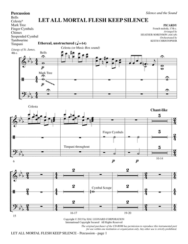 The Silence and the Sound: A Cantata for Christmas - Percussion