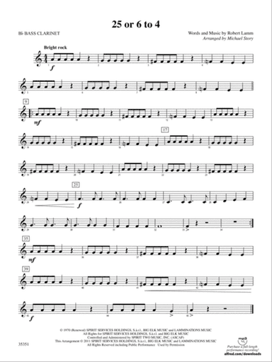 25 or 6 to 4: B-flat Bass Clarinet