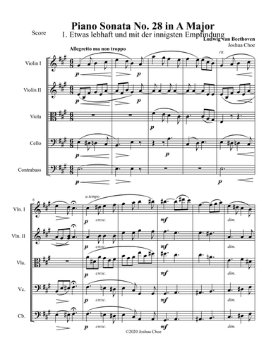 Piano Sonata No. 28, Movement 1
