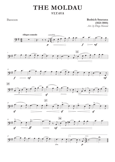 The Moldau for Bassoon and Piano