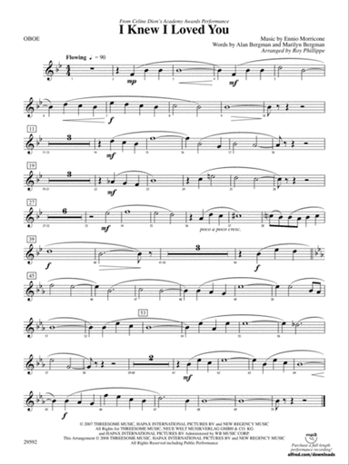 I Knew I Loved You: Oboe
