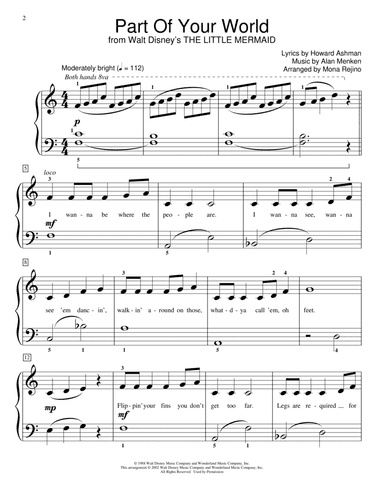 Part Of Your World (from The Little Mermaid) (arr. Mona Rejino)