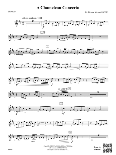 A Chameleon Concerto: Solo Bb Part