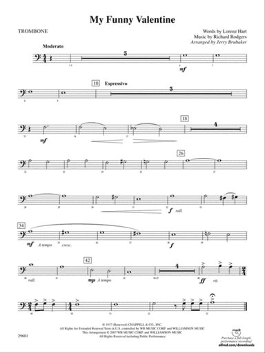 My Funny Valentine: 1st Trombone