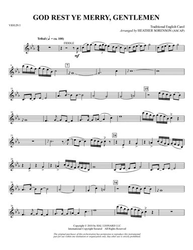 God Rest Ye Merry, Gentlemen - Violin 1
