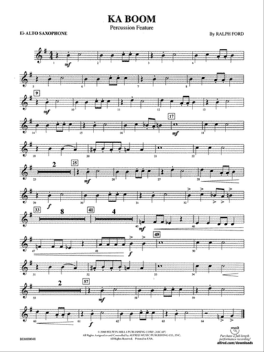 Ka Boom: E-flat Alto Saxophone