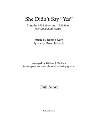 She Didn't Say Yes