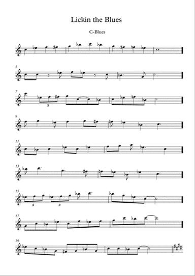 Lickin' the blues 2 - C, C# and F#-blues