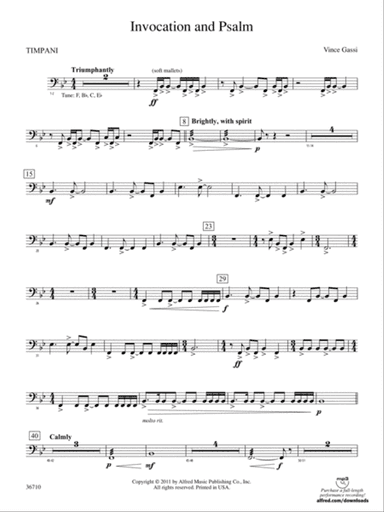 Invocation and Psalm: Timpani