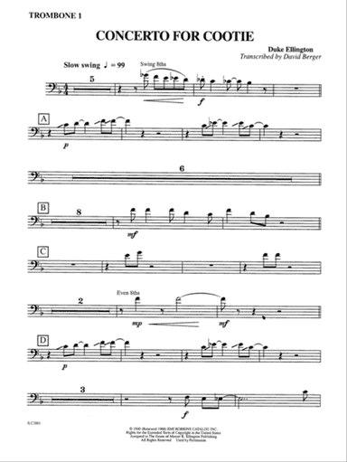 Concerto for Cootie: 1st Trombone