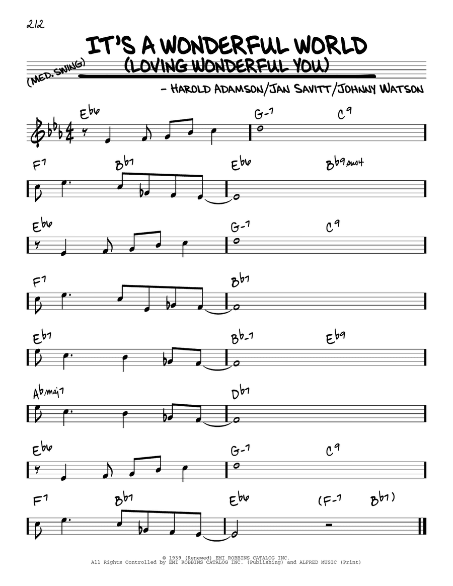 It's A Wonderful World (Loving Wonderful You)