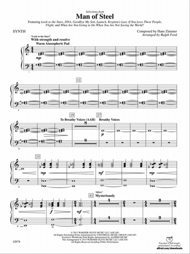 Man of Steel, Selections from: Synthesizer