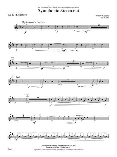 Symphonic Statement: 1st B-flat Clarinet