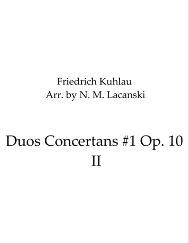 Duos Concertans Op. 10 #1 Movement 2