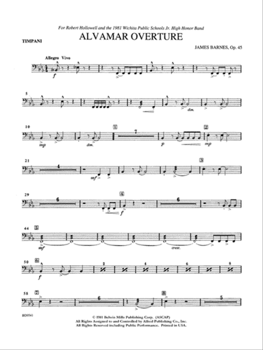 Alvamar Overture: Timpani