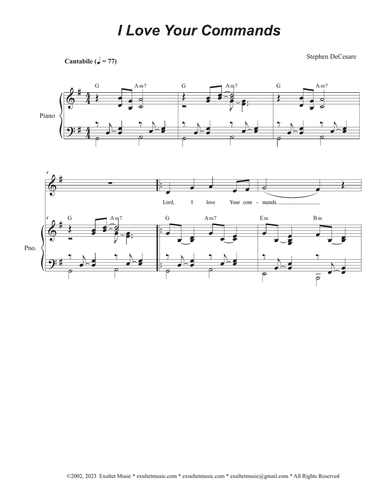 I Love Your Commands (Vocal solo)