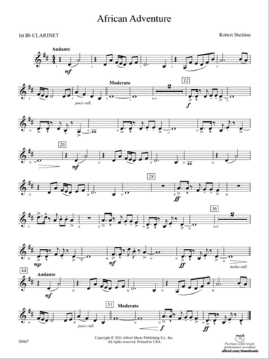 African Adventure: 1st B-flat Clarinet