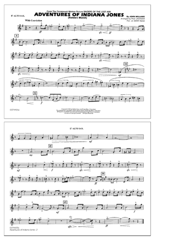 Adventures Of Indiana Jones (Raiders March) (arr. Paul Lavender) - Eb Alto Sax