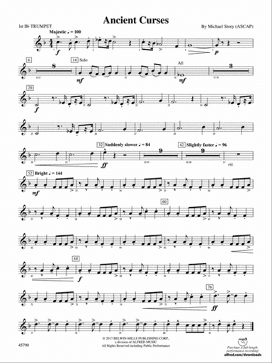 Ancient Curses: 1st B-flat Trumpet