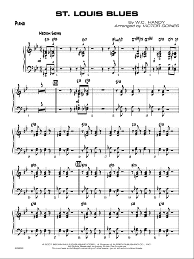 St. Louis Blues: Piano Accompaniment