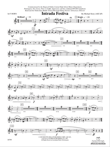 Intrada Festiva: 1st F Horn