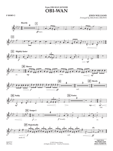 Obi-Wan (arr. Michael Brown) - F Horn 2