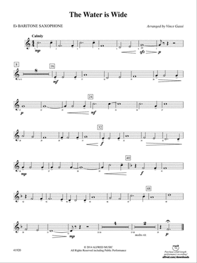 The Water Is Wide: E-flat Baritone Saxophone