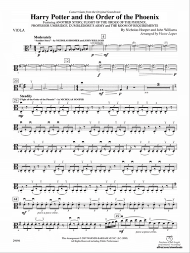 Harry Potter and the Order of the Phoenix, Concert Suite from: Viola